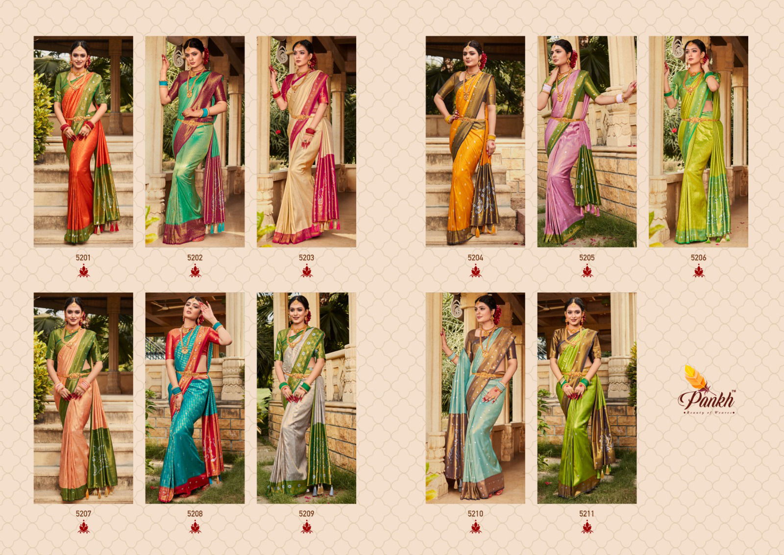 Virasat Vol 1 By Pankh Silk Designer Sarees Catalog